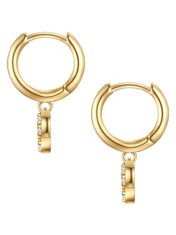 Glanzstücke München Creolen Schmetterling aus Sterling Silber mit Zirkonia in gelbgold