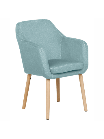 Beliani Esszimmerstuhl YORKVILLE II in Blau/Braun - (W) 56 x (H) 82 x (L) 46 cm