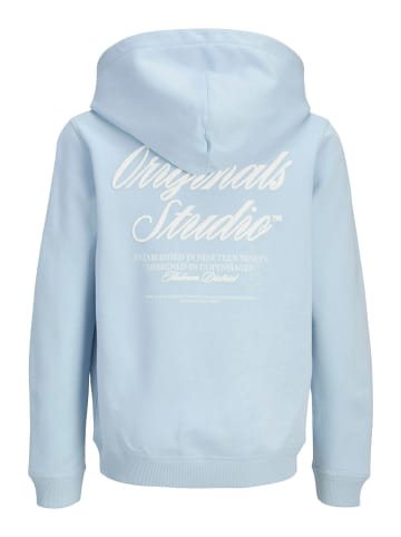 JACK & JONES Junior Hoodie JORNORREBRO TYPO BACK SWEAT HOOD JNR in skyway