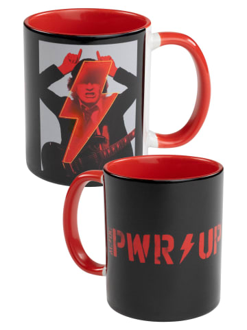 ACDC AC/DC Tasse PWR/UP Kaffeetasse Becher Kaffeebecher 320 ml in rot/schwarz