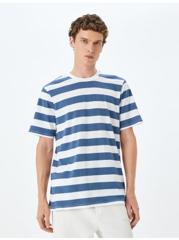 KOTON TSHIRT SS in Blau Gestreift