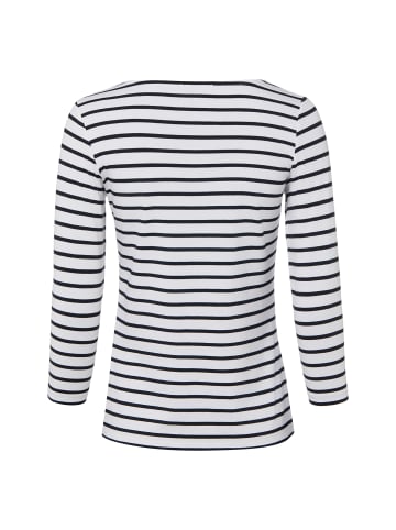 More & More Langarmshirt in weiß schwarz