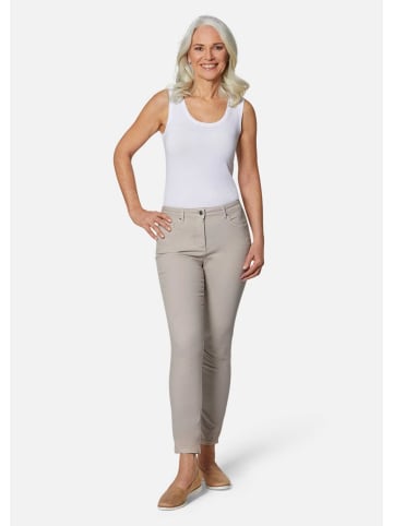 GOLDNER 7/8-Jeanshose Schmale Stretchhose BELLA in kitt