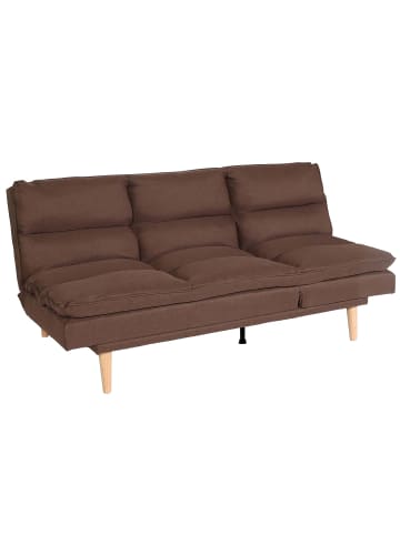 MCW Schlafsofa M79 Schlaffunktion Liegefläche 180x110cm, Stoff/Textil braun