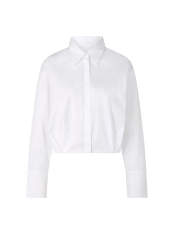MARC CAIN COLLECTIONS Cropped Bluse mit Ballon-Silhouette in White