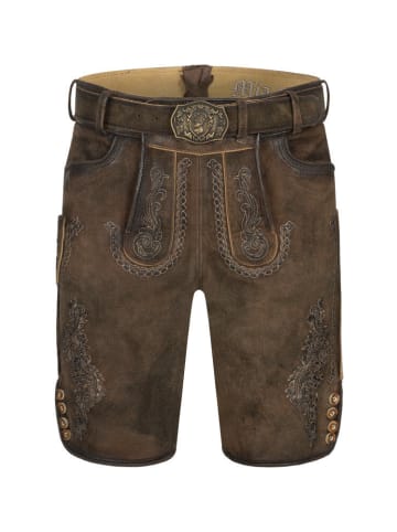 Stockerpoint Lederhose kurz Luther in Dunkelbraun