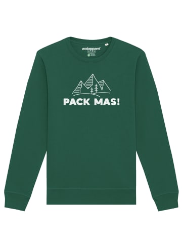 wat? Apparel Sweatshirt Pack mas! in Bottle Green