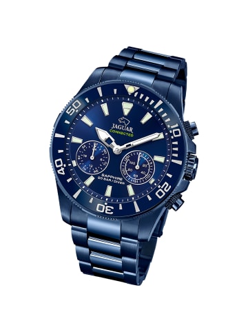 Jaguar Multifunktion-Armbanduhr Jaguar Connected blau extra groß (ca. 45,7mm)