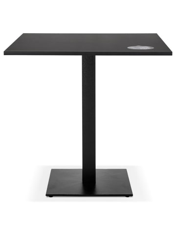 KADIMA DESIGN Kleiner quadratischer Esstisch, Innen & Außen, Robustes Multiplex in Schwarz