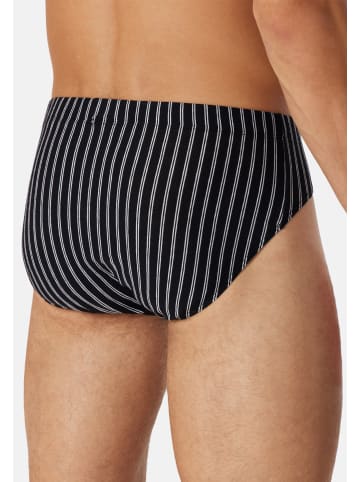 Schiesser Mini Slip / Unterhose 95/5 Essentials in Schwarz / blau
