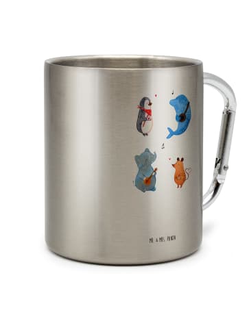 Mr. & Mrs. Panda Thermobecher Big Einheit mit Spruch in Silber