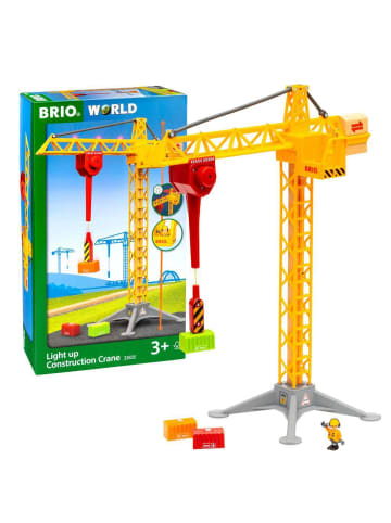 Brio Aktionsspiel BRIO World - Großer Baukran mit Licht Ab 3 Jahre in bunt