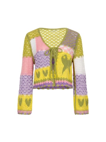 ebeeza Women Cardigan in Green Multicolor