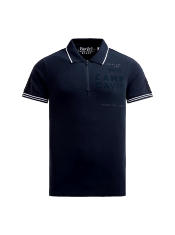 CAMP DAVID  Poloshirt 'Game.Set.Match' in dunkelblau