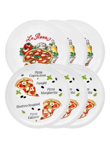 VAN WELL 6er Set Pizzateller Napoli & Margherita ø 30,5 cm in bunt
