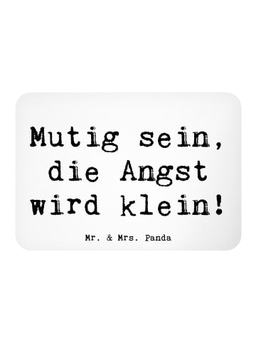 Mr. & Mrs. Panda Magnet Spruch Angst überwinden mit Spruch in Weiß