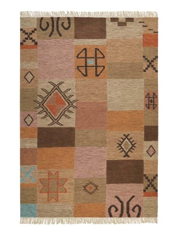 Green Looop Kelim Teppich Monmartre in bunt meliert