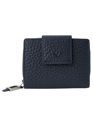 VLD VOi Leather Design Hirsch Ida Geldbörse RFID Schutz Leder 12.5 cm blau