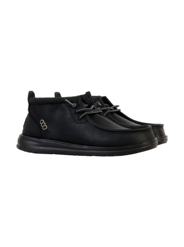 Hey Dude Wally Mid Gripr Classic Schnür-High-Top-Mokassin Schwarz