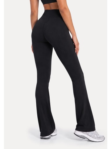 SMILODOX Schlaghose Leggings Aylin Scrunch in Schwarz