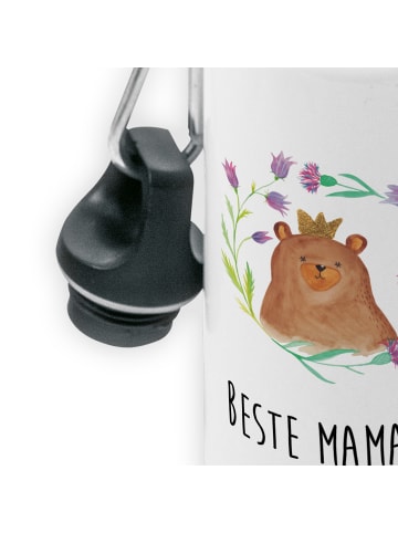 Mr. & Mrs. Panda Kindertrinkflasche Bär Königin mit Spruch in Weiß