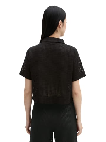 Marc O'Polo Crochet-Bluse relaxed in Schwarz