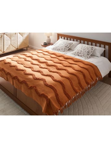 Beliani Kuscheldecke KHARI in Orange - (W) 150 x (H) 1 x (L) 200 cm