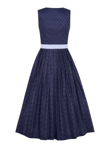 Berwin Schlichtes Baumwoll-Dirndl mit Streifenschürze