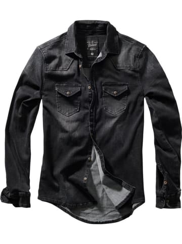 Brandit Hemd "Riley Denim Shirt Long Sleeve" in Schwarz