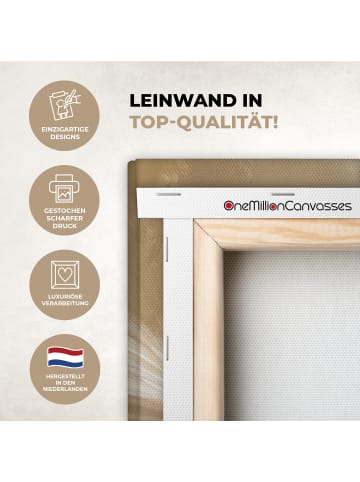 OnlyWow Leinwand Bilder Elegante Blumen