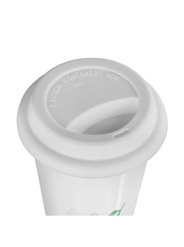 Mr. & Mrs. Panda Thermobecher Wiesenzauber Design ohne Spruch in Weiß