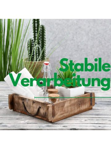 Novaliv Novaliv Holzkiste Vintage 30 x 25 x 8 cm Alte Ziegelform Holz Groß All in Braun