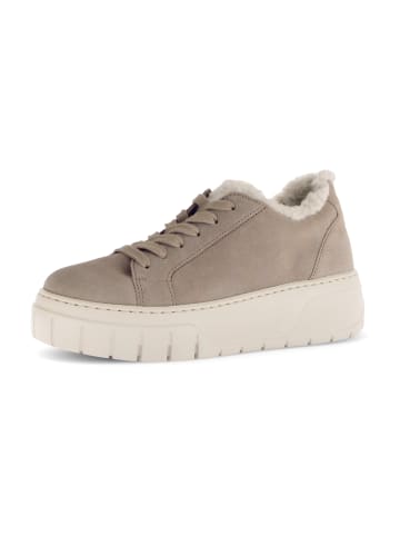 Gabor Plateau Schnürschuhe in Beige
