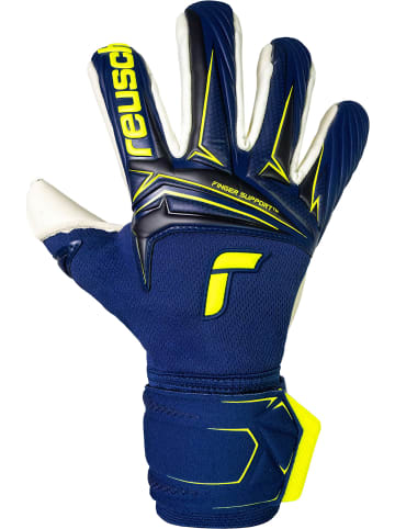 Reusch Torwarthandschuhe Attrakt Duo Finger Support in 4409 premium blue/sfty yellow