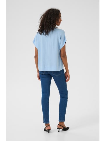 Kaffe Kurzarm-Bluse KAmilia in Soft Chambray