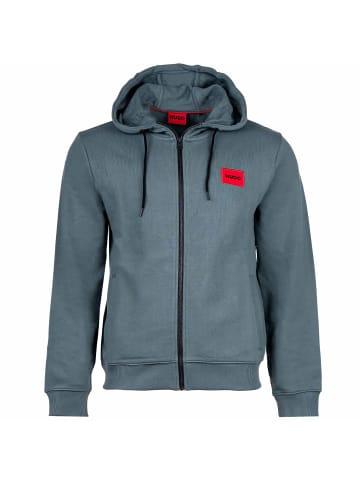 HUGO Sweatjacke in Blau-Grau