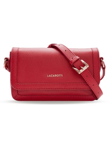 Lazarotti Bologna Leather Umhängetasche Leder 21 cm in red