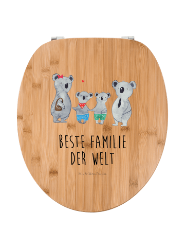 Mr. & Mrs. Panda Motiv WC Sitz Koala Familie zwei mit Spruch in Braun