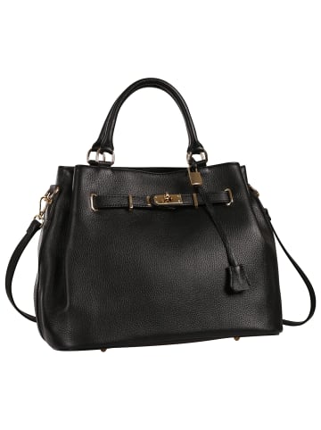 Toscanto Toscanto Handtasche Leder schwarz ca. 38cm
