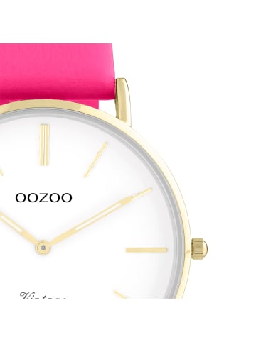 Oozoo Armbanduhr Oozoo Vintage Series pink groß (ca. 40mm)