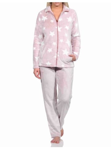 NORMANN Hausanzug Sterne Coralfleece - 76708 in rosa