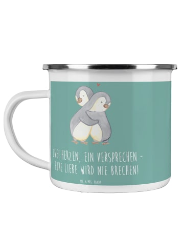 Mr. & Mrs. Panda Emaille Becher StandeMenschtliche Trauung Versprec... in Meeresbrise