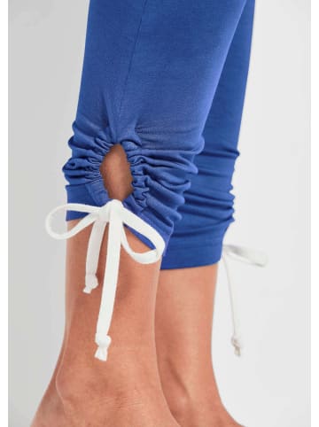 GOLDNER Kurzgröße:  Moderner Strandanzug mit Druck in royalblau / gemustert