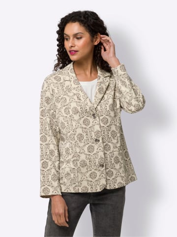 Heine Jerseyblazer in sand-dunkeltaupe-bedruckt