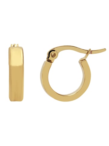 Adeliás Damen Ohrringe – Creole aus Edelstahl in gold