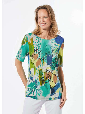 GOLDNER Shirt Shirt mit U-Boot-Ausschnitt in bunt / gemustert