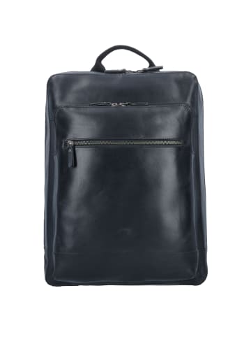 Leonhard Heyden Dakota Rucksack Leder 40 cm Laptopfach in schwarz