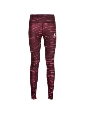 Odlo Leggings ZEROWEIGHT PRINT REFLECTIVE in Rot