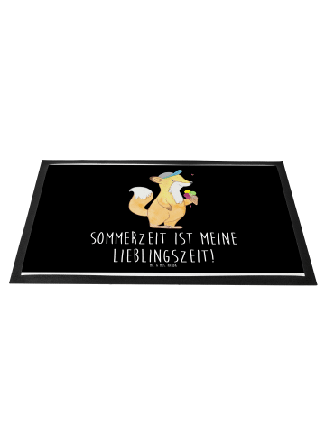 Mr. & Mrs. Panda Teppichmatte Sommer Freude mit Spruch in Schwarz