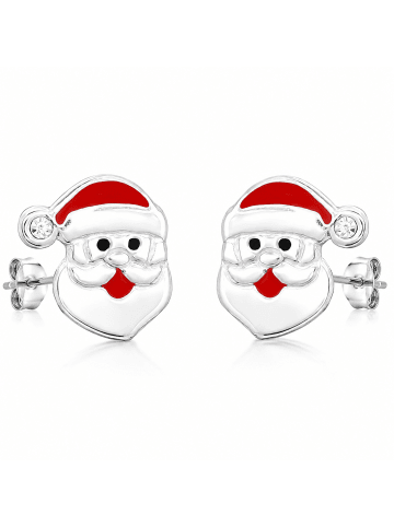 schmuck23 Silber Ohrringe 925 Weihnachten Nikolaus 0,7 cm x 0,8 cm